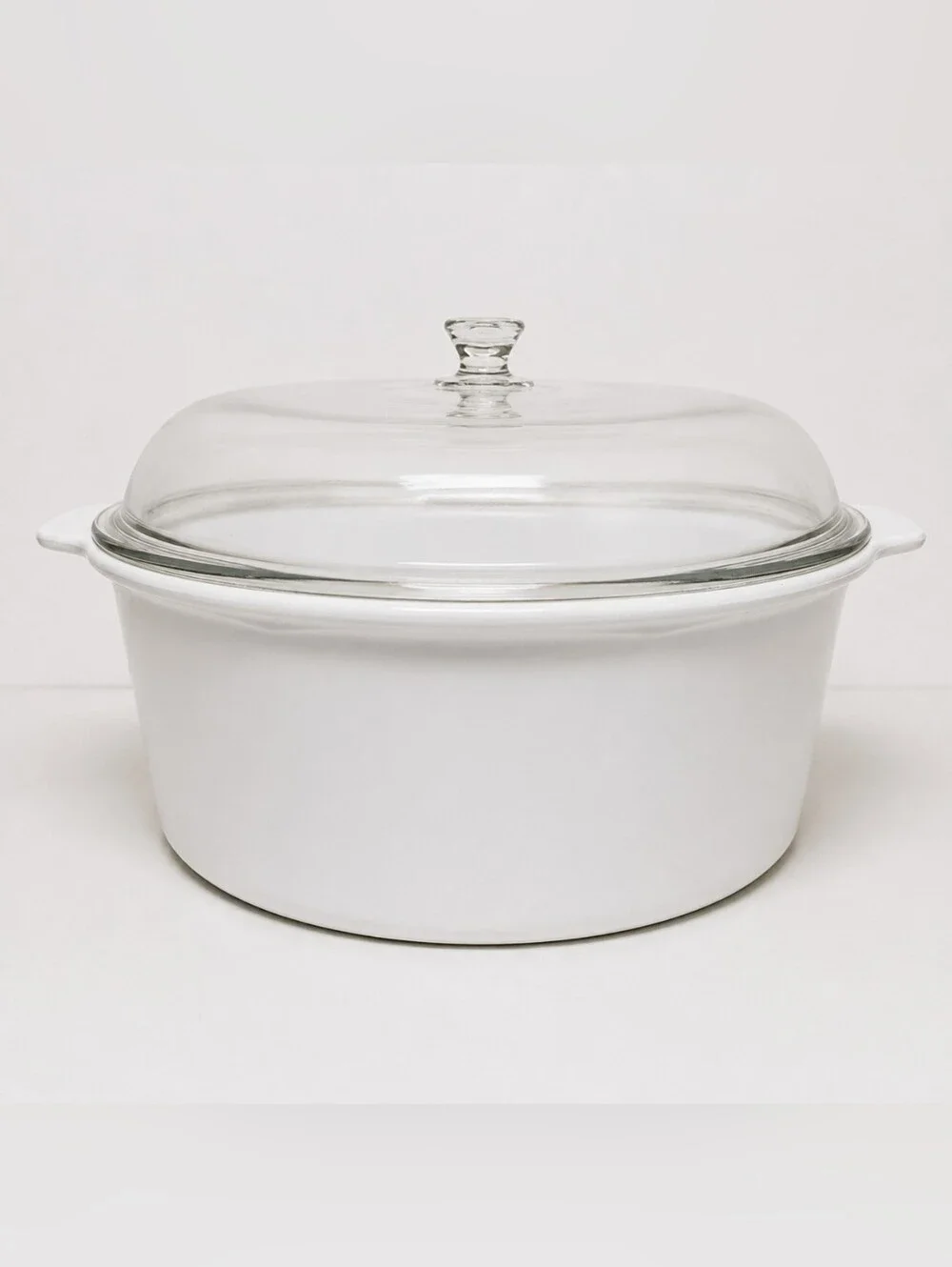Princess House Nouveau 6 Quart Dutch Oven Glass Lid White Casserole